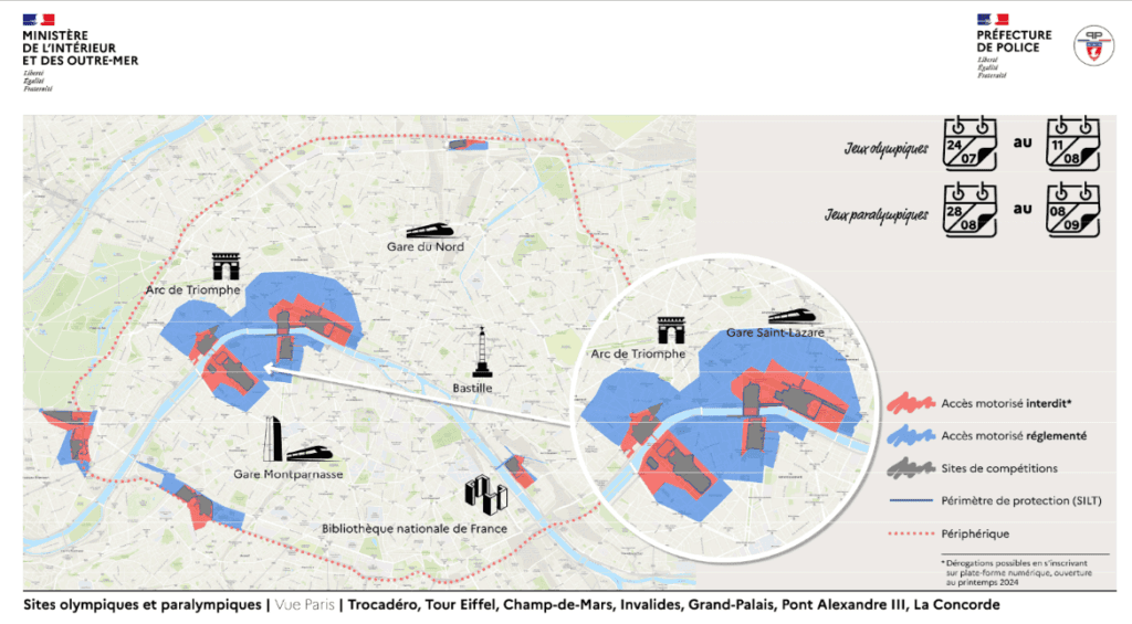 Paris Olym No Drive Map