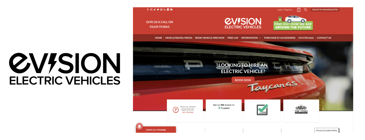 Evision logo/website