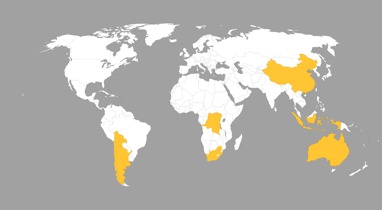 visual showing where EV battery materials are mined