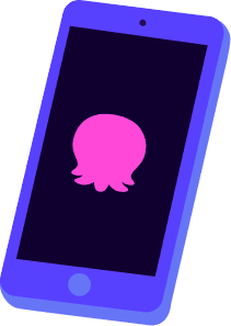 smartphone with octopus energy logo on the screen