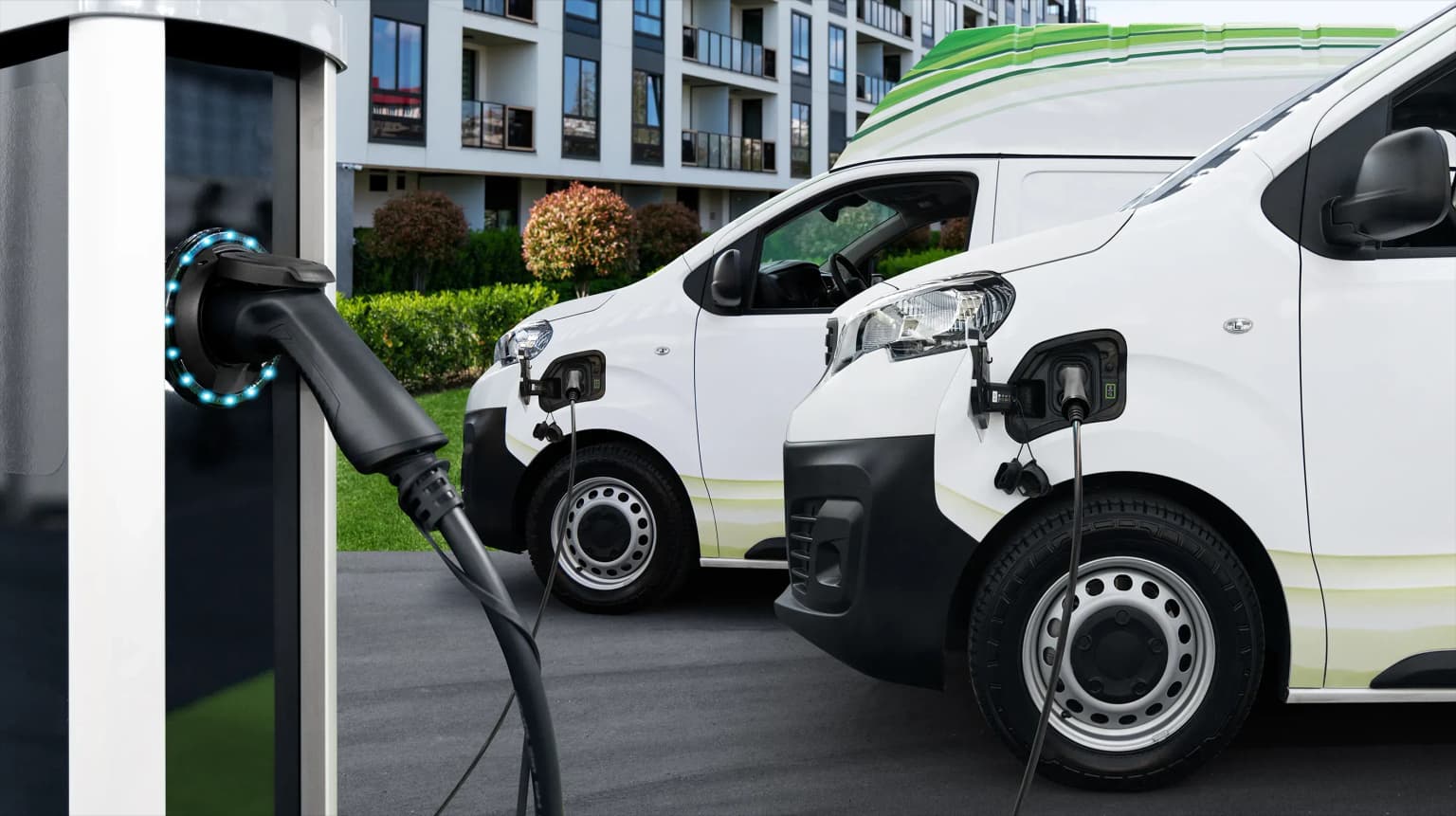 Electric-Fleet-Charging vans