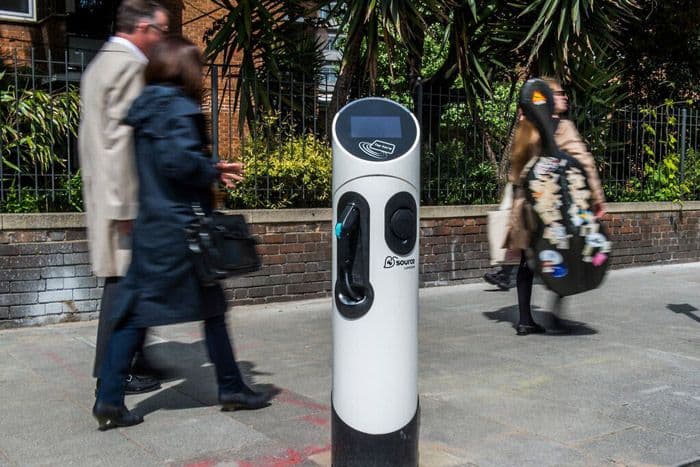 Source London on-street EV charging station