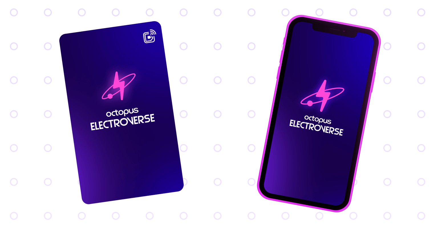 Écran de l'application Electroverse et carte de chargement Electroverse