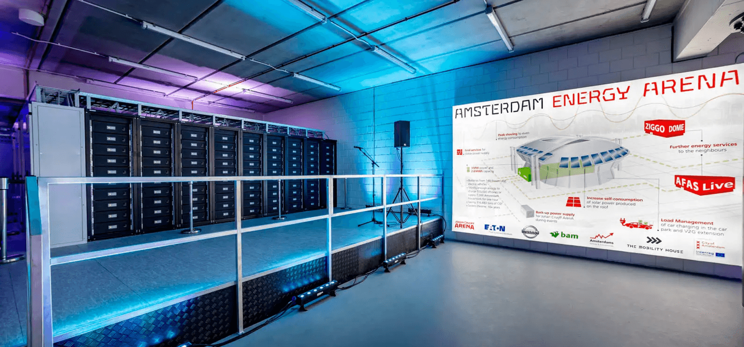 Amsterdam arena battery recycling unit