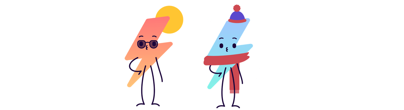 visual of sunny and winter zapman standing side by side