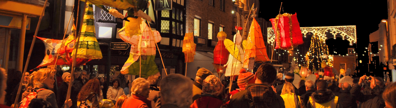 Photo of the Winchester cathedral Christmas market