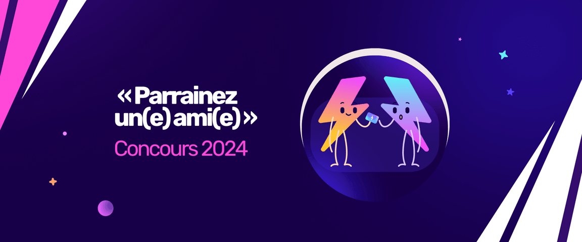 Refer a friend competition blog header 2024 in French