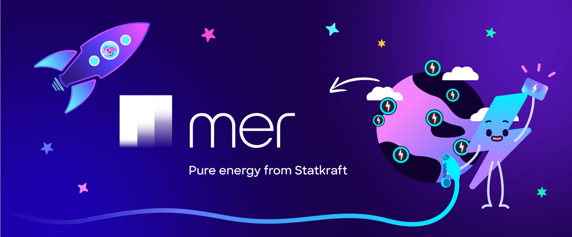 Logo des MER-Ladestationsbetreibers mit Electroverse-Maskottchen