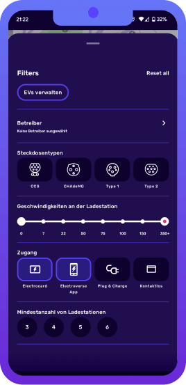 how to filter the electroverse app