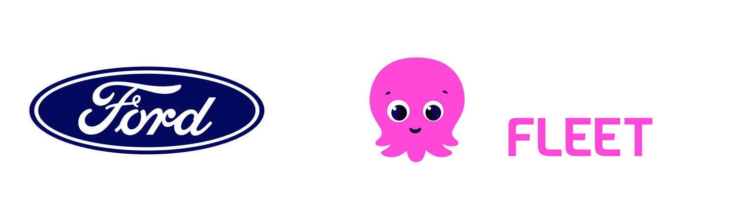Ford and Octopus Fleet logos side by side, with a cute pink octopus icon next to "Octopus Fleet."