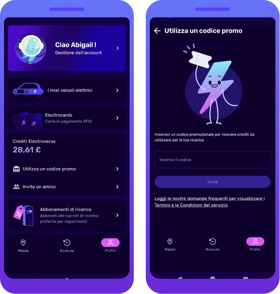 Come riscattare un codice di credito nell'app Octopus Electroverse.