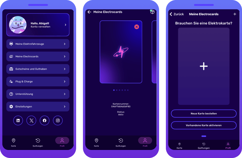 How to order an Electrocard from the Electroverse app (DE)