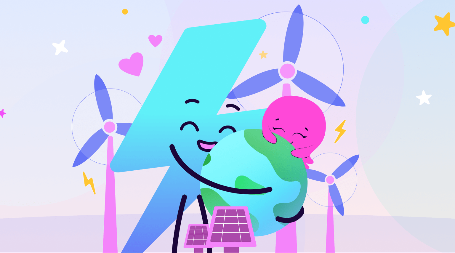 zap hugging earth