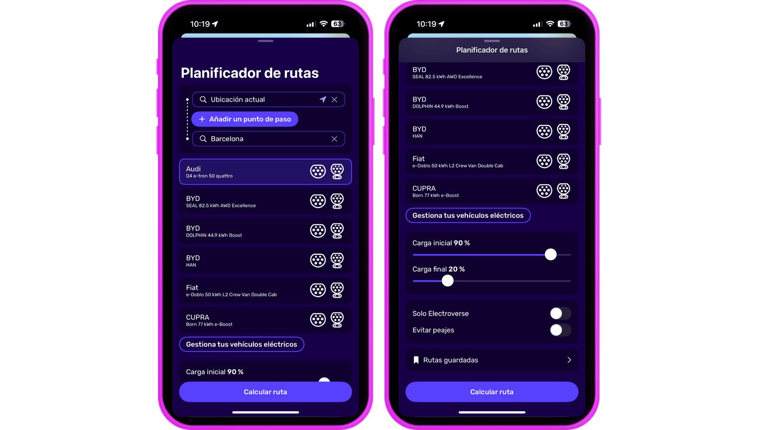 ES 25 Route planner