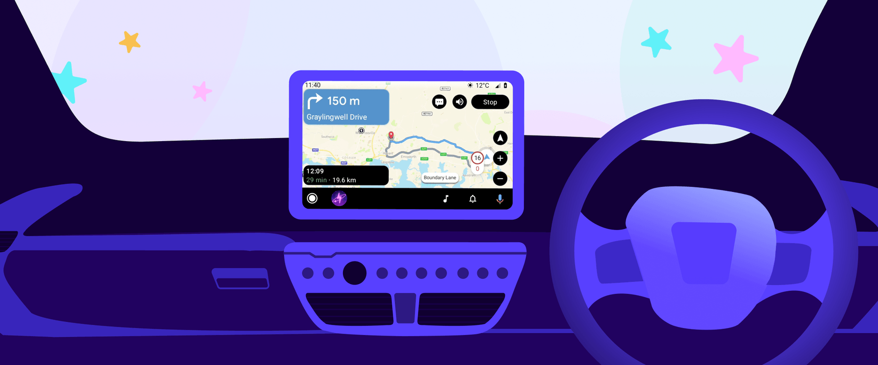 Gráfico del tablero de un vehículo eléctrico y la aplicación para automóviles Electroverse