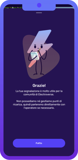 Come segnalare un problema di ricarica di un veicolo elettrico nell'app Electroverse