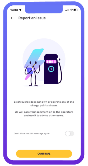 Report an issue (in-app charging) screenshot