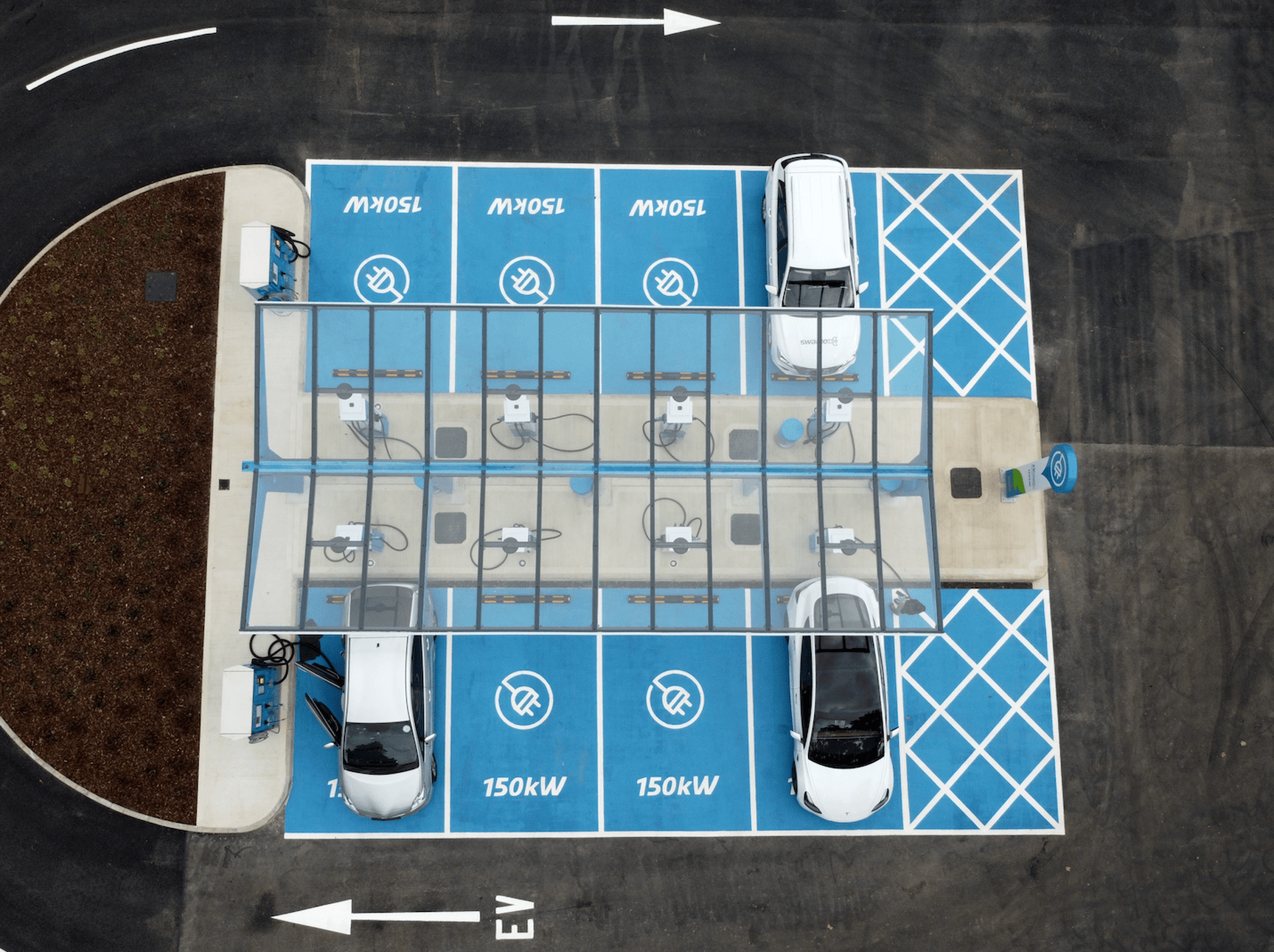 Copy of photo image of an MFG EV Power charging site