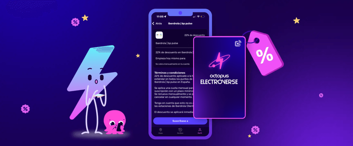 Octopus Electroverse charging subscriptions in Spain