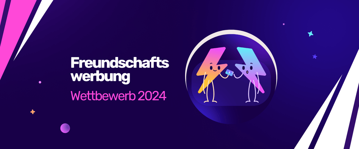 Refer a friend competition blog header in German