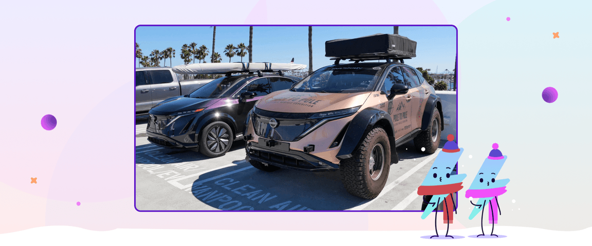 Pole to pole interview blog header with zap mascots